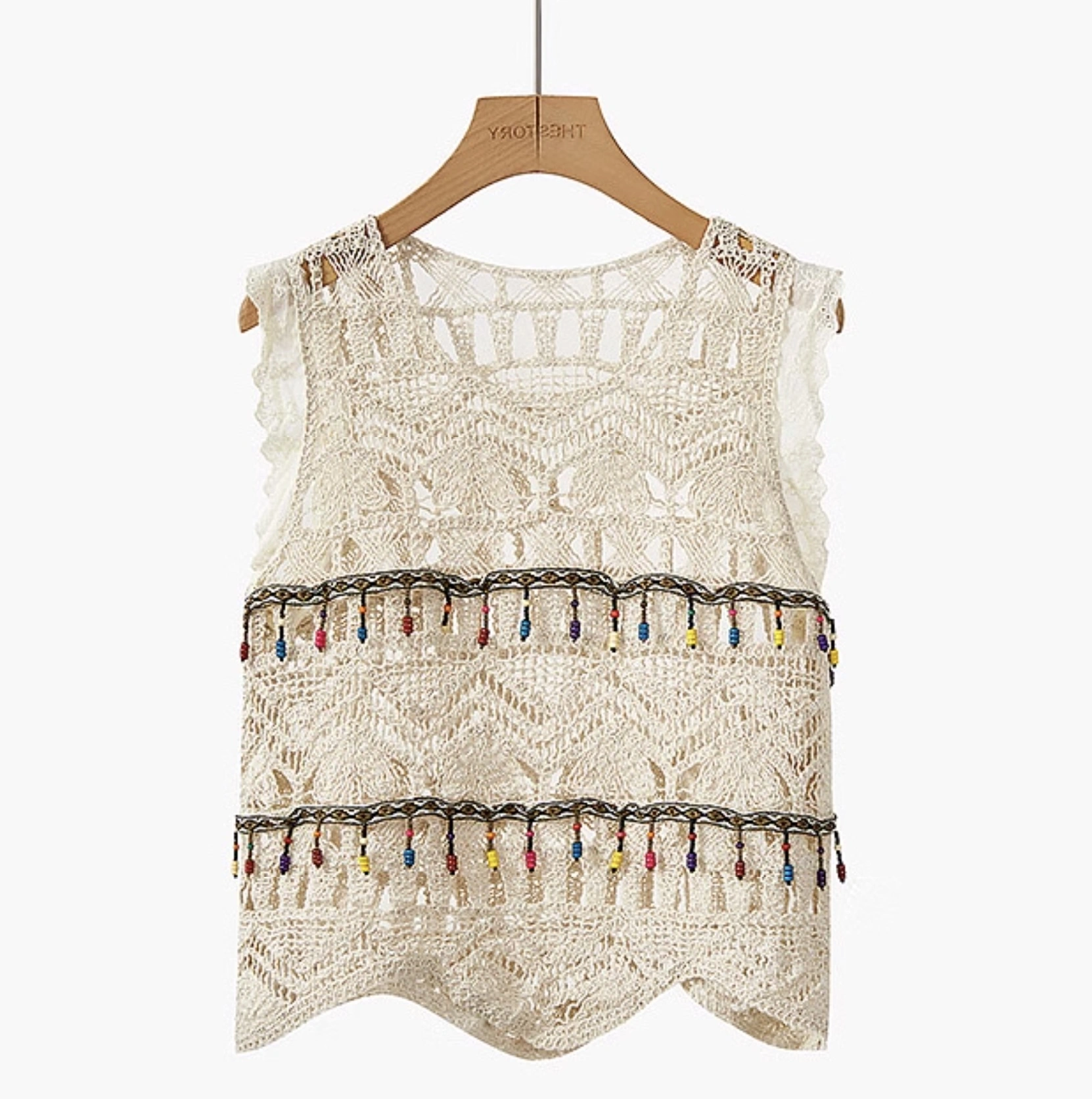 Apricot Top With Tassels