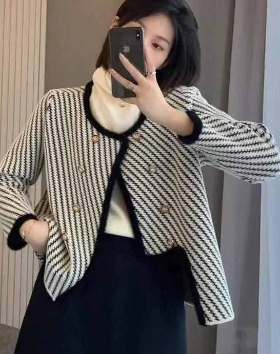 Knitted Jacket With Asymmetrical Design