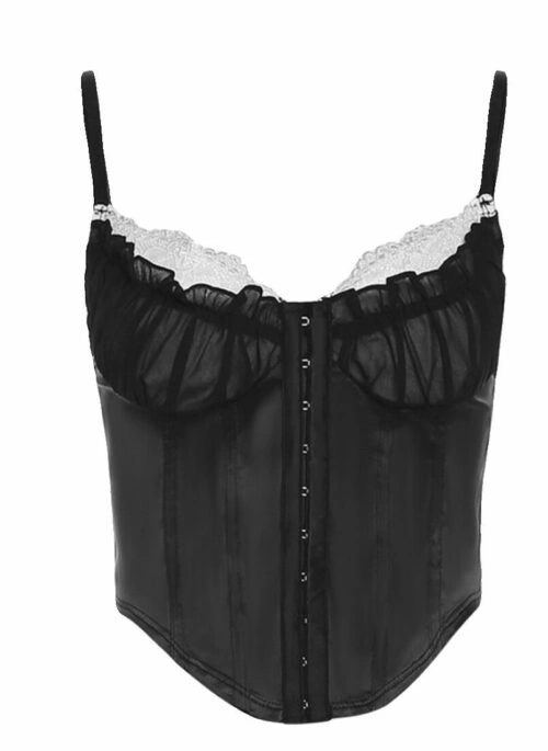 Black Lace Camisole Top