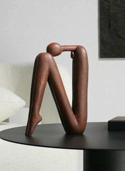 Brown Nordic Abstract Figurine